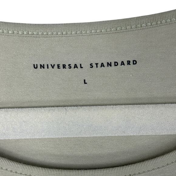Universal Standard Geneva Tshirt Dress Womens Large Iconic Midi Minimalist Green - Picture 3 of 5